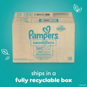 Pampers Swaddlers 360 Pull-On Diapers, Size 4, 132 Count, One Month Supply, for up to 100% Leakproof Skin Protection and Easy Changes