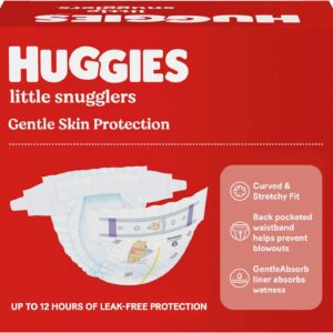 Huggies Size 4 Diapers, Little Snugglers Baby Diapers, Size 4 (22-37 lbs), 140 Ct (2 packs of 70)