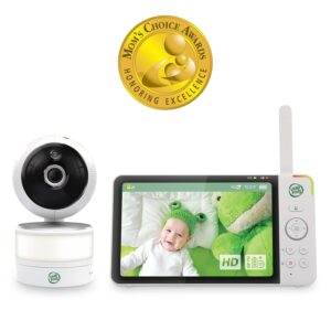 LeapFrog LF920HD Baby Monitor with Camera and Audio, 7" HD LCD Display, Color Day&Night Vision, 360 Pan-tilt, 8XZoom, Night Light, Temp & Humidity Sensor, Up to 1000ft, Secure Transmission No WiFi